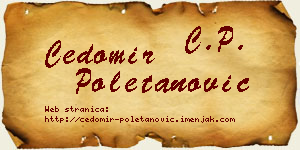 Čedomir Poletanović vizit kartica